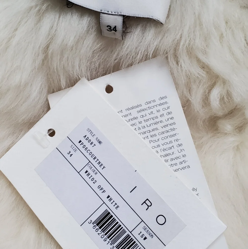 IRA COURTNEY LEATHER SHEARLING MOTO VEST - Picture 3 of 5